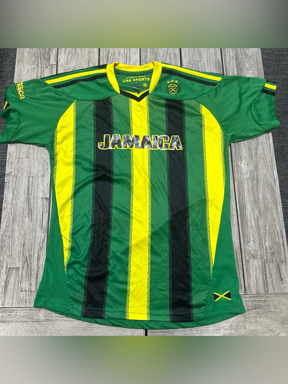 Authentic Brand LMS Sports Jamaica National Soccer Team Jersey Mens M World Cup